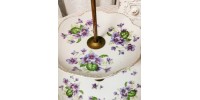 Assiette étagée Lefton porcelaine violette florale